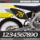 3 Kopie von MXDN Startnummer Aufkleber Motocross Suzuki