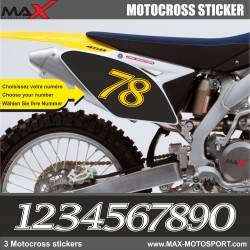 3 Kopie von MXDN Startnummer Aufkleber Motocross Suzuki