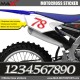 MXDN set of 3 Motocross Racing Number Sticker for Yamaha