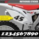 3 Kopie von MX1 StartnummAufkleberer  Motocross Honda