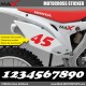3 Kopie von MX1 StartnummAufkleberer  Motocross Honda