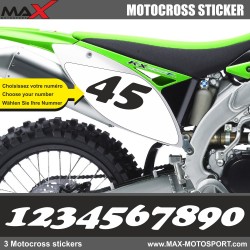 3 Kopie von MX1 Startnummer Aufkleber Motocross Kawasaki