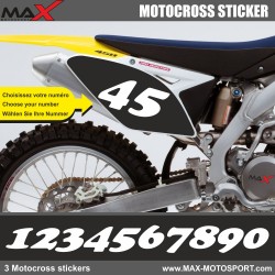 3 Kopie von MX1 Startnummer Aufkleber Motocross Suzuki