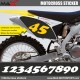 3 Kopie von MX1 Startnummer Aufkleber Motocross Suzuki