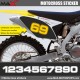 3 Kopie von MX2 Startnummer Aufkleber Motocross Suzuki
