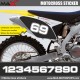 3 Kopie von MX2 Startnummer Aufkleber Motocross Suzuki