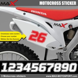 3 Kopie von SX StartnummAufkleberer  Motocross Honda