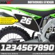 3 Kopie von SX Startnummer Aufkleber Motocross Kawasaki