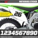 3 Kopie von SX Startnummer Aufkleber Motocross Kawasaki