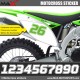 3 Kopie von SX Startnummer Aufkleber Motocross Kawasaki