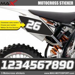 3 Kopie von SX Startnummer Aufkleber Motocross KTM