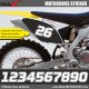 3 Kopie von SX Startnummer Aufkleber Motocross Suzuki