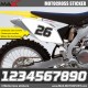 3 Kopie von SX Startnummer Aufkleber Motocross Suzuki