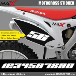 3 Kopie von OFF-ROAD Startnummer Aufkleber Motocross Honda