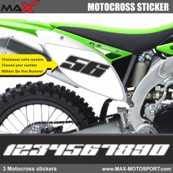 3 Kopie von OFF-ROAD Startnummer Aufkleber Motocross Kawasaki