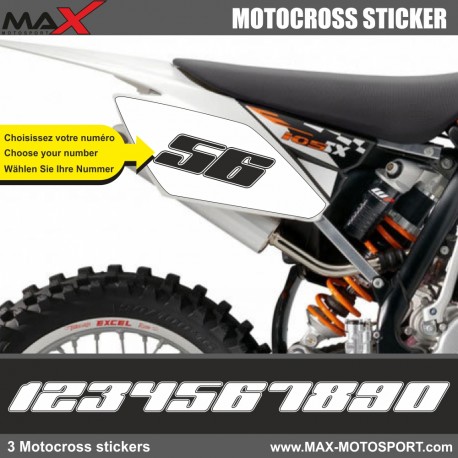 3 Kopie von OFF-ROAD Startnummer Aufkleber Motocross KTM