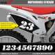 3 Kopie von HOLESHOT Startnummer Aufkleber Motocross Honda