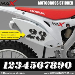 3 Kopie von HOLESHOT Startnummer Aufkleber Motocross Honda