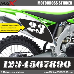 3 Kopie von HOLESHOT Startnummer Aufkleber Motocross Kawasaki