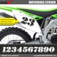 3 Kopie von HOLESHOT Startnummer Aufkleber Motocross Kawasaki