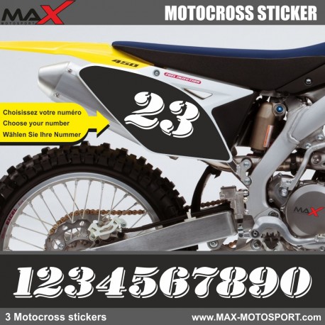 3 Kopie von HOLESHOT Startnummer Aufkleber Motocross Suzuki
