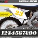 3 Kopie von HOLESHOT Startnummer Aufkleber Motocross Suzuki
